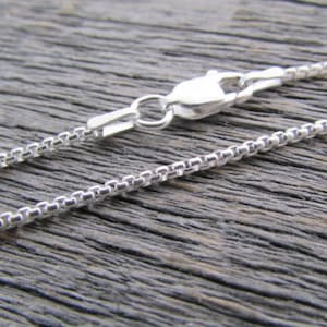 Sterling Silver Box Chain, 1.5mm, 16-36 inch, Sterling Silver Chain, 925 Silver, Italian Silver Chain, Round Box Chain, Women Chain, Unisex