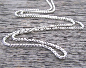 Sterling Silver Box Chain, 2 Mm Chain, 18 Inch Chain, Sterling Silver Chain, 925 Chain, Italian Silver Chain, Round Box Chain, Unisex Chain - Etsy Sterling Silver Box Chain, 2 Mm Chain, 18 Inch Chain, Sterling Silver Chain, 925 Chain, Italian Silver Chain, Round Box Chain, Unisex Chain - Etsy