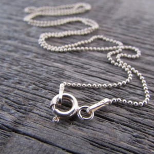 Sterling Silver Ball Chain, 1.2mm, 16-24 inch, Silver Ball Chain, Sterling Bead Chain, 925 Silver, Italian Silver, Ball Chain Necklace