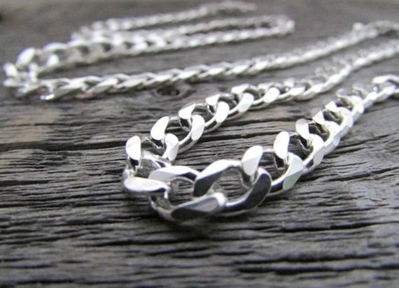 Sterling Silver Curb Chain 7mm Chain 16 