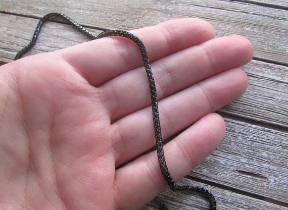 Men's Black Chain, Black Necklace, Gift For Men, Black Rhodium Chain, 18-30 Inch Chain, 2.5mm, Franco Chain, Chains For Men, Men's Gift