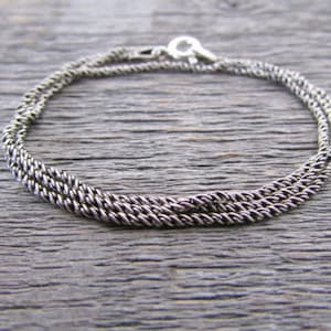 Bali Rope Chain, 1mm Chain, 18 Inch Chain, Bali Silver Necklace, Oxidized Silver Chain, Oxidized Chain, Bali Necklace, Tribal Chain