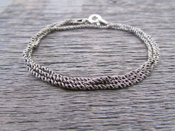 Sterling Silver Oxidized Rope Chains 1mm Sterling Silver Oxidized Rope Chains 1mm