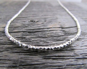 Silver Bead Necklace, Hill Tribe Silver Necklace, Bohemian Necklace, 25 Anniversary, Women Necklace, Women Gift, Silver Anniversary Gift