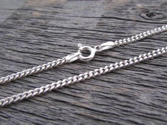 24 inch curb chain silver deals