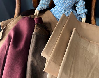 Antique Glazed Dress Lining Fabric for Dolls Crafts