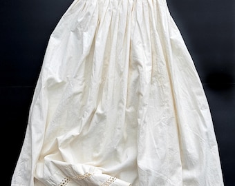 1860s Muslin Baby Petticoat Hand Sewn Trim