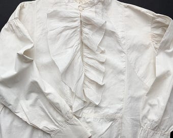 Original 19th C Gentleman's Ruffled Shirt