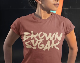 Brown Sugar Melanin T-Shirt Women’s Black Girl Magic Tee Afrocentric Graphic Shirt Natural Hair Shirt Gift for Her Empowerment Tee
