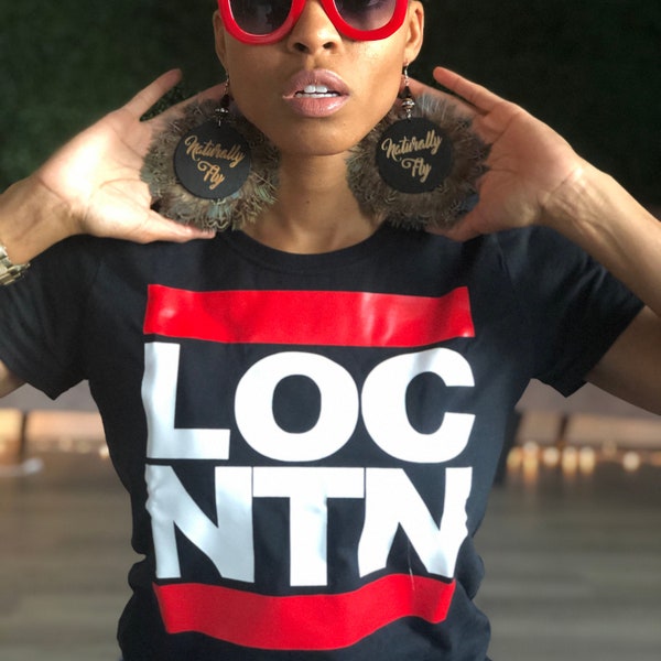 Loc Nation Retro Hip Hop Shirt for Dreadlocks Dreads Gift Vintage Rap Shirt Graphic T-shirt for Women