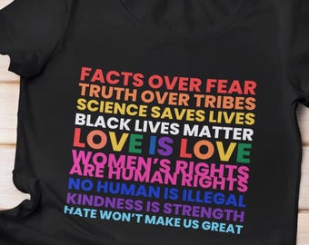 Love Is Love Rainbow Equality Tee | Human Rights Statement Shirt