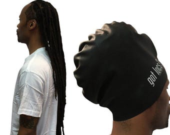 Dreadlocks Badekappe für lange Locken - XL wasserdichte Kappe für große Haare, Zöpfe & natürliches Haar, strapazierfähige extra große Poolkappe für dickes Haar