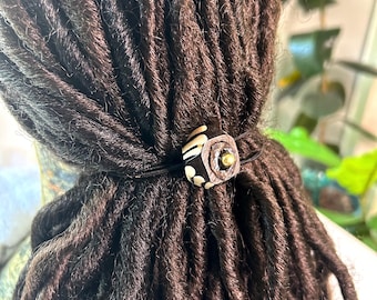 Accessori per capelli con dreadlock in stile batik geometrico, elastico per capelli, perline per dread, elastico per capelli ricci, fascia per capelli non binari, regali unici