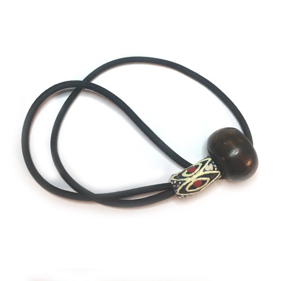 Blue Kumasi African Beads Hair Jewelry Dreadlock Hair Tie Etsy