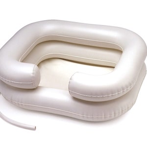 Lavabo de champú inflable para rastas, champú para remojar el cabello, sin tensión en el cuello, bañera para lavar el cabello, lavabo para champú con reposapiés