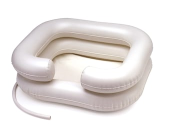 Lavandino gonfiabile per shampoo per dreadlocks, per lavare i capelli, senza sforzo al collo, per riposare a letto