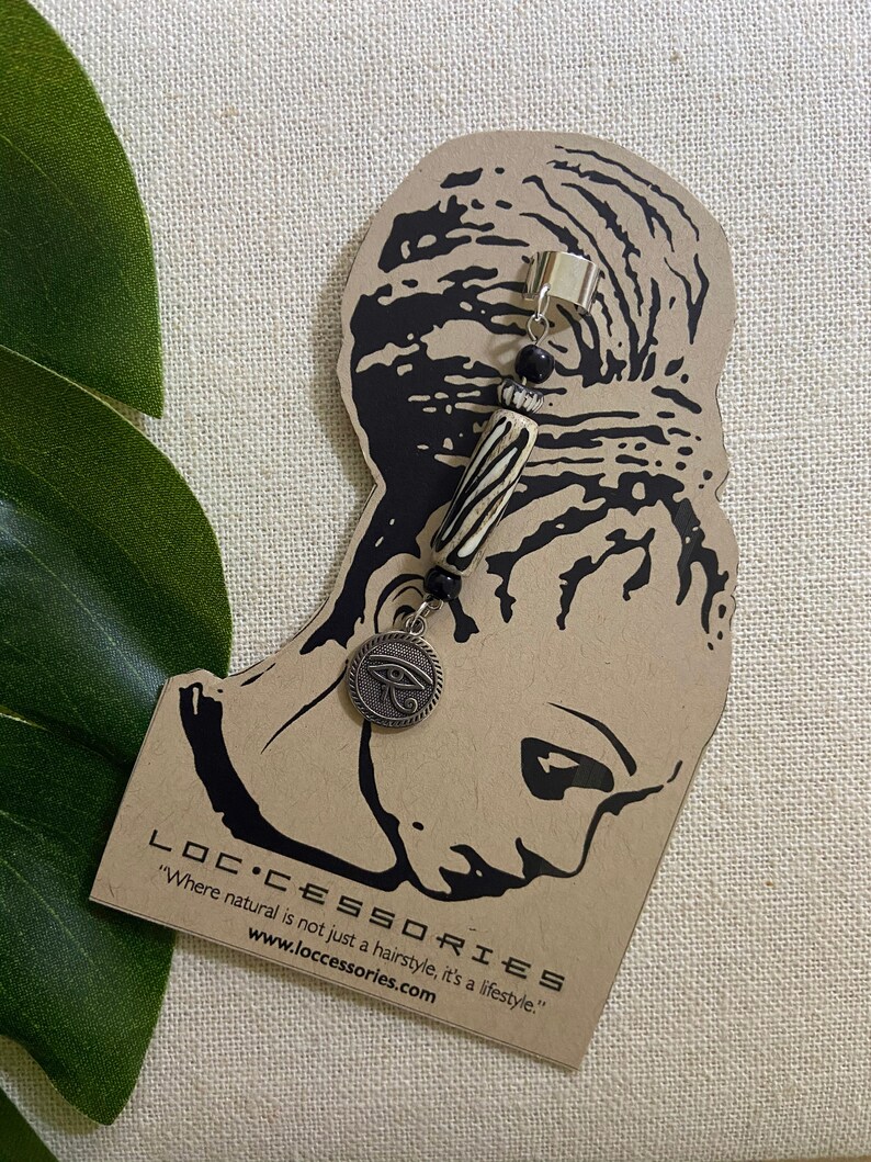 African Hair Accessories Silver Eye of Horus Dreadlock Jewelry Dread Beads Hair Jewelry for Braids Egyptian Loc Jewelry