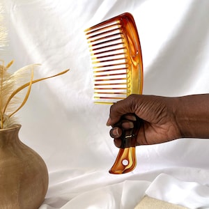 Pettine districante a denti larghi per la cura naturale dei capelli, pettine grande in tartaruga, accessori per capelli ricci, shampoo massaggiante per cuoio capelluto