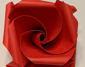 Origami Flowers Blooming Rose