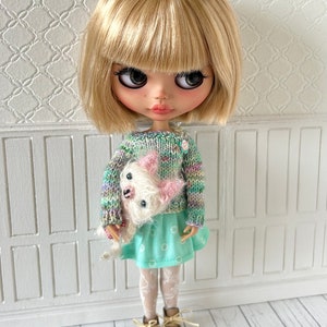 Pretty Pure Wool jumper and skirt set for Blythe