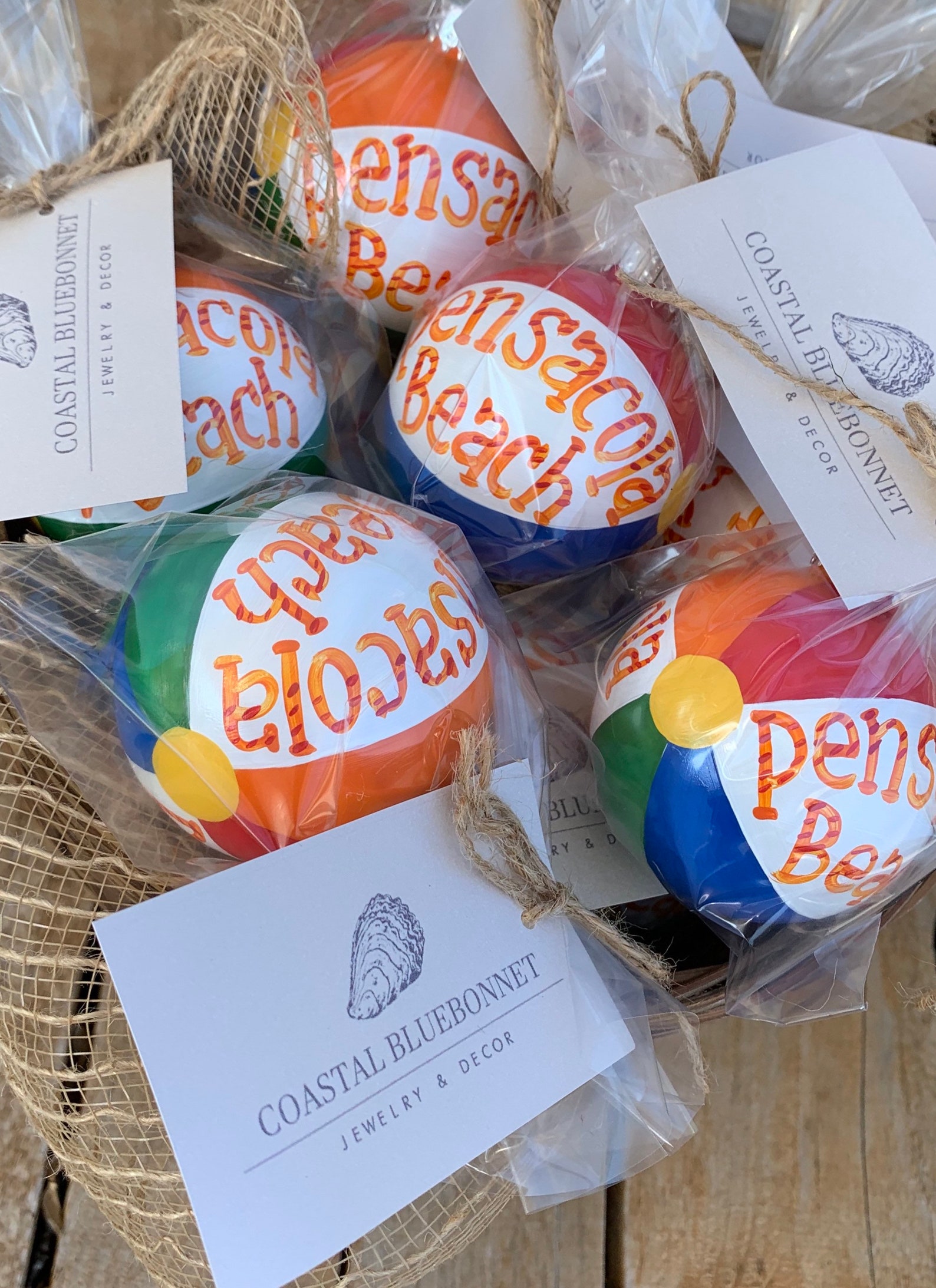 Handpainted Pensacola Beach Ball Ornament Etsy