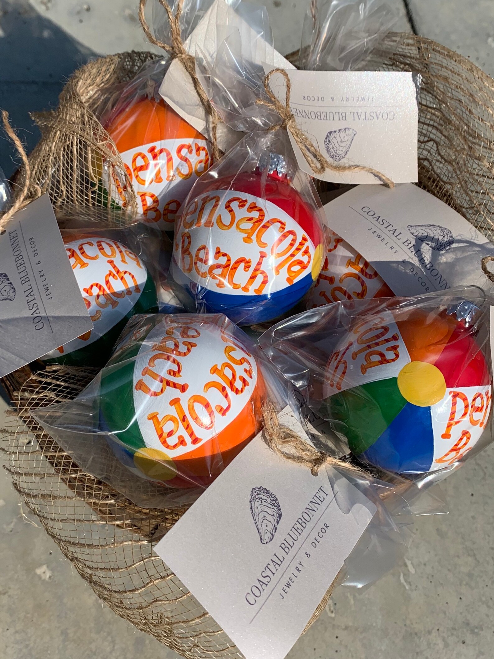 Handpainted Pensacola Beach Ball Ornament Etsy