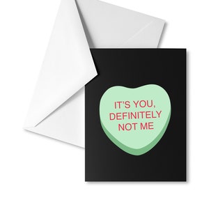 Eres tú definitivamente no yo tarjeta — Día de San Valentín Dulces Corazón Ruptura Feliz Divorcio Divertido Día de Galentines Relación Apoyo Parejas Exes Ex