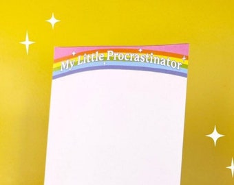 My Little Procrastinator Notepad — Procrastination, Funny Gift, Stationery, To Do List, Procrastinators, Planner, Nostalgia, Blank Notepad