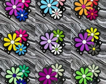 Daisy Bouquet Stickers -- Pretty, Cute Flowers, Colorful, Color Schemes, Adorable Floral, Large Stickers, Bumper Stickers
