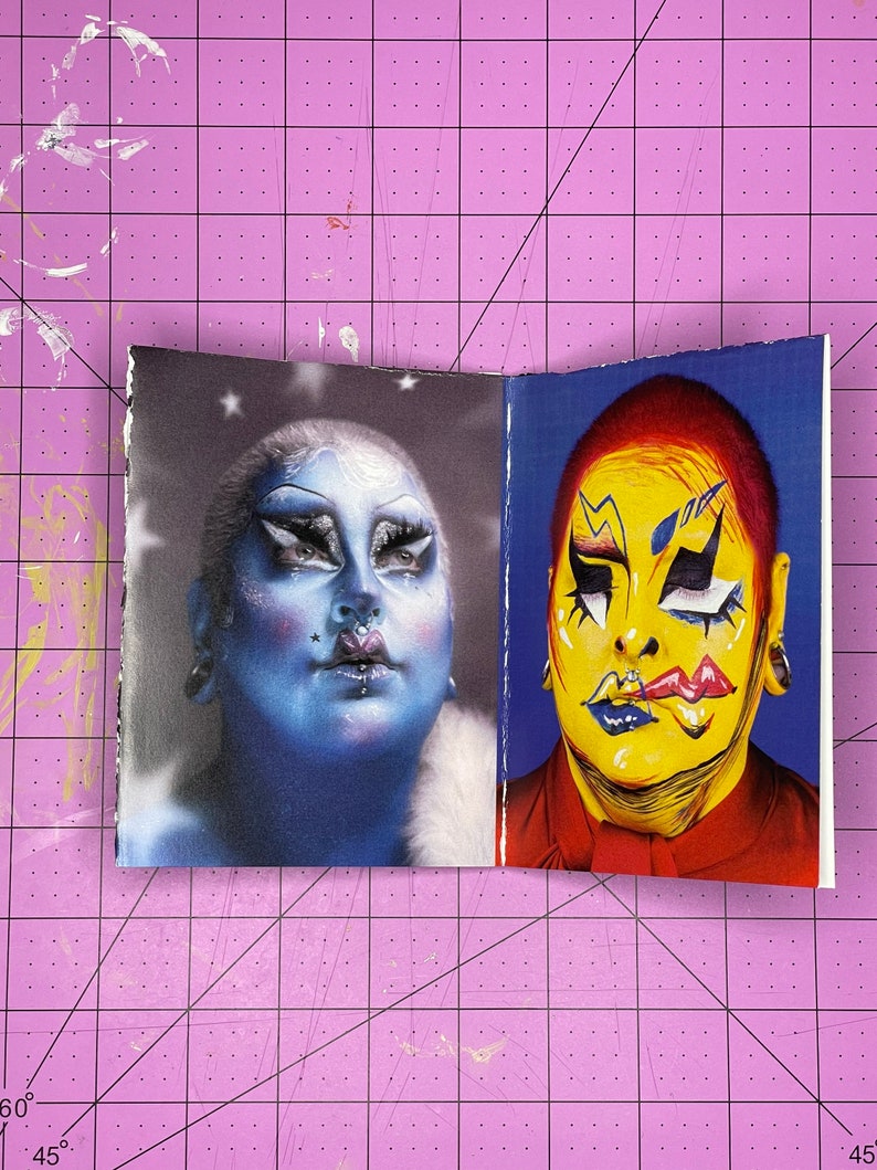 Art is a Drag Zine Drag Queen Drag King Drag Makeup MUA Porfolio Art Zine Photo Zine Queer Art Rachel Britton LGBT Gender Clowncore Clown image 3