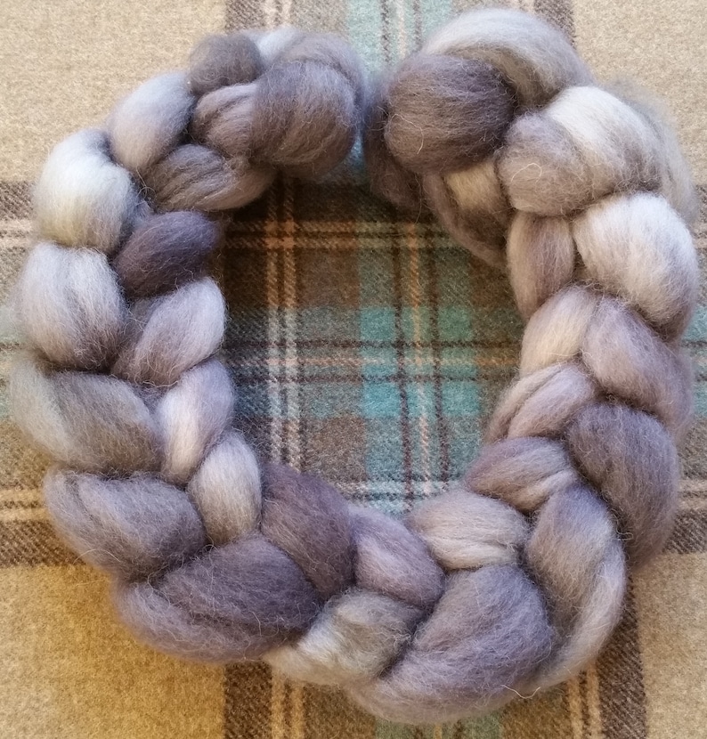 Grey Shetland Top 100 grams of Shetland top from the United Kingdom Shetland Roving great for spinning or felting