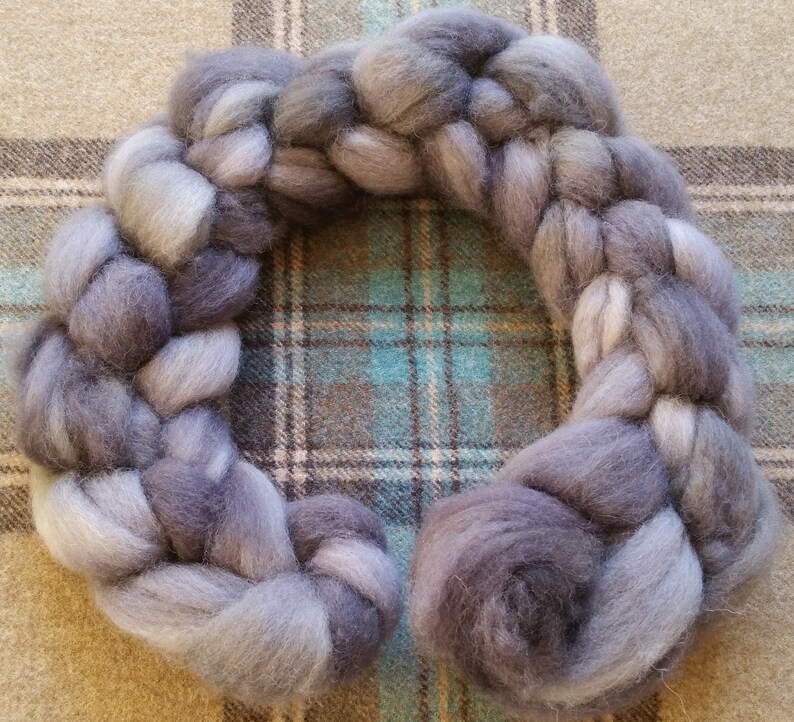Grey Shetland Top 100 grams of Shetland top from the United Kingdom Shetland Roving great for spinning or felting