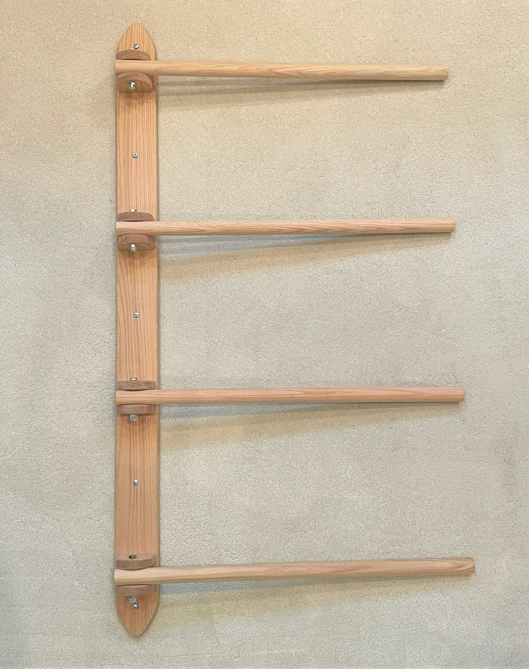 Wall Quilt Rack / Display / Storage / Organizer With 4 Hinged, Fully