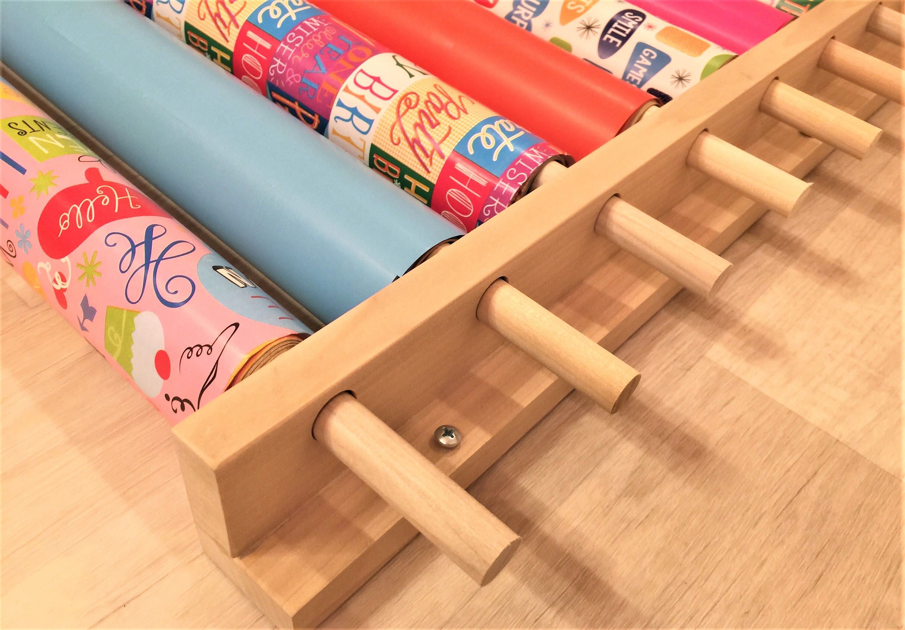 Gift Wrapping Paper Station Organizer. Also for Ribbon