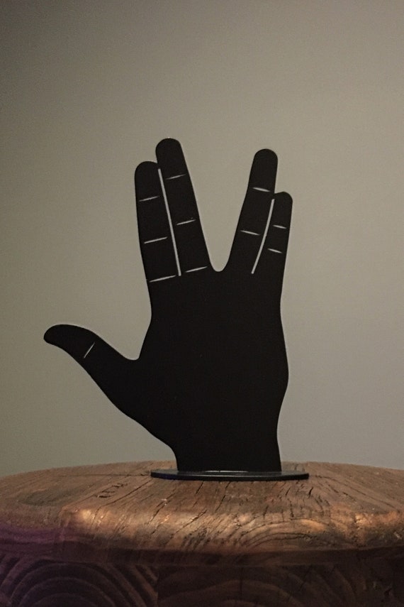 Life Size Live Long Prosper Metal Hand Sign. Star Trek Mr. Spock