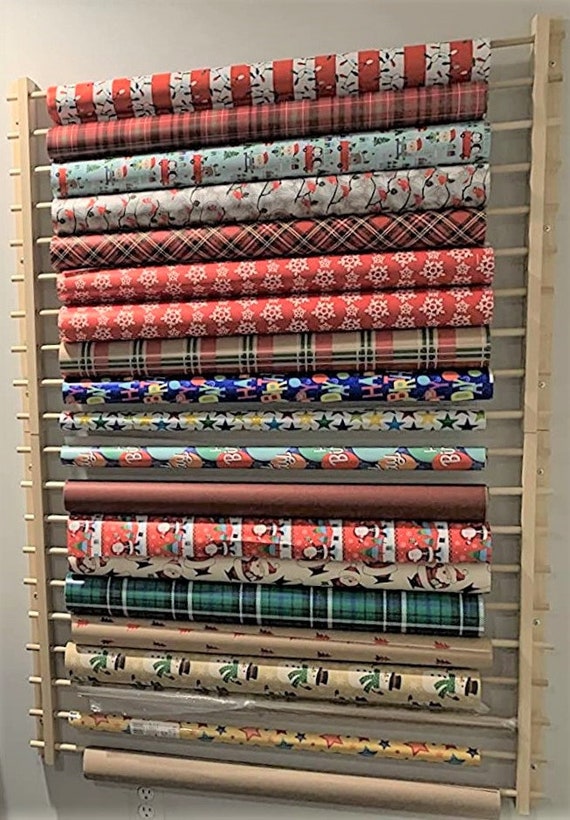 24 Three Roll Wrapping Paper/Cellophane Under Counter Mount Dispenser  Cutter Organizer