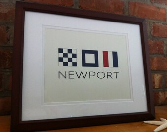 Newport Nautical Flags-Can Personalize With Your City or Town