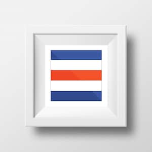 Individual or Set Nautical Flag 5x5 or 8x8 Print