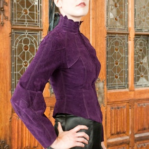 Purple faux suede jacket discount