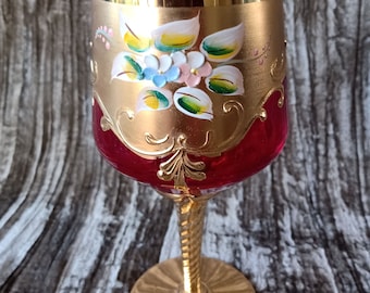 ベネチアMURANO GLASSのワイングラスペア ムラーノ ベネチアグラス