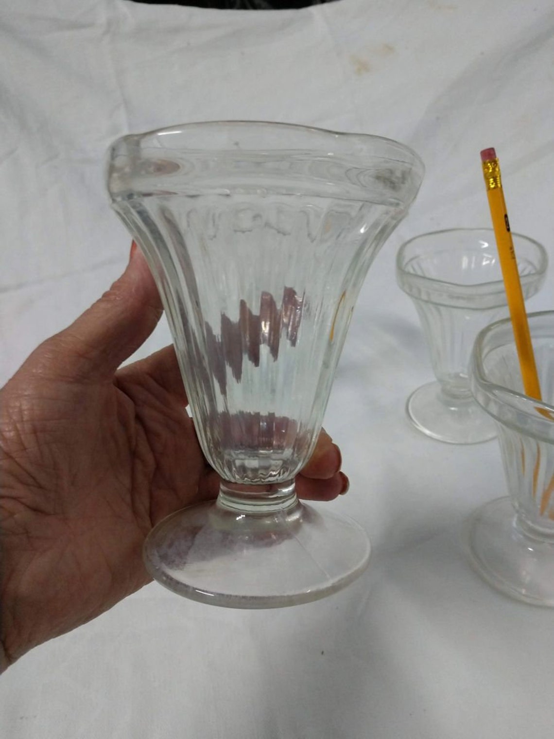 Icecream Sunday Glass Etsy