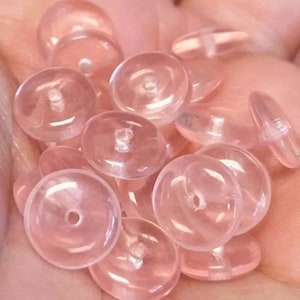 50 Vintage Pink Czech Disc Rondelle Glass Beads