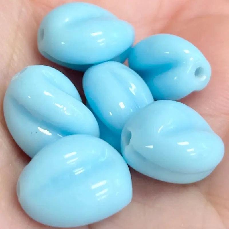 6 Vintage Blue Baby Japan Twist Glass Beads - Etsy Canada