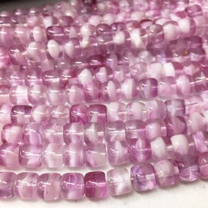 25 Vintage Pink Czech Glass Beads