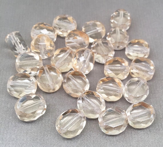 25 Faceted Alexandrite Rondelle Czech Glass Beads 9MM
