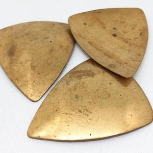 8 Vintage Brass Triangle Metal Stampings