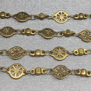 1 Foot Vintage Brass Metal Chain