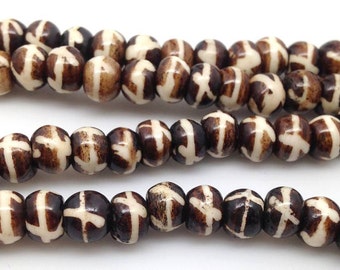 20 Vintage Bone Beads