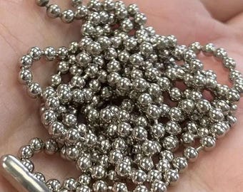 1 Vintage Silver Plated Ball Chain