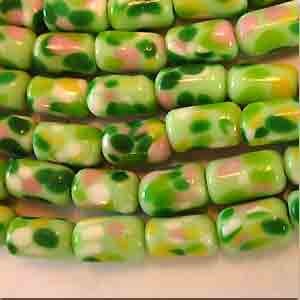 Buy 8 Vintage Green Jadeite Japan Dimpled Cherry Brand Glass Beads Online In India - Foto 11